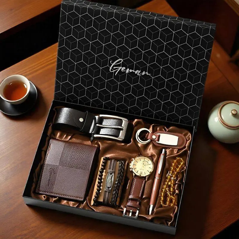 Luxury Men’s Gift Set – 7 Piece Business Gift Box for Him | Father’s Day, Birthday & Executive Gifts CJ
