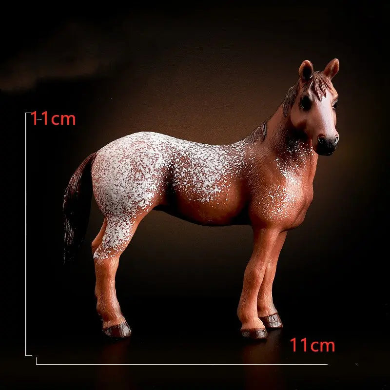 Horse Figurine Toy – Hand Painted Animal Collectible ABS Model CJ