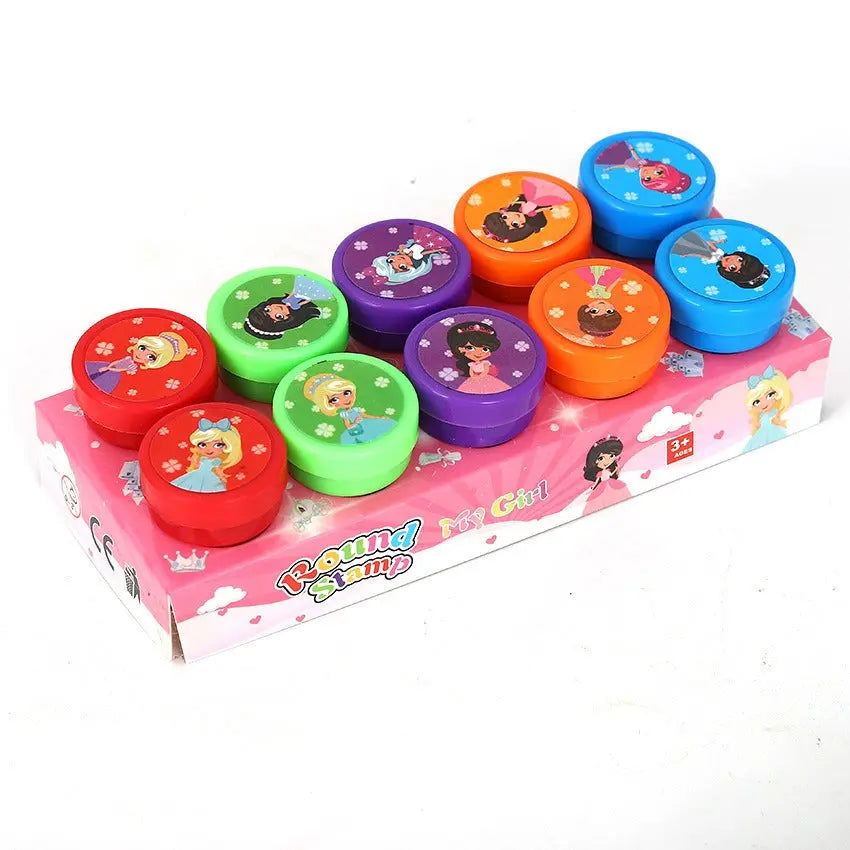 Kids Puzzle Stamp Set – Quick Drying Round Toy Seals for Creative Play EPR