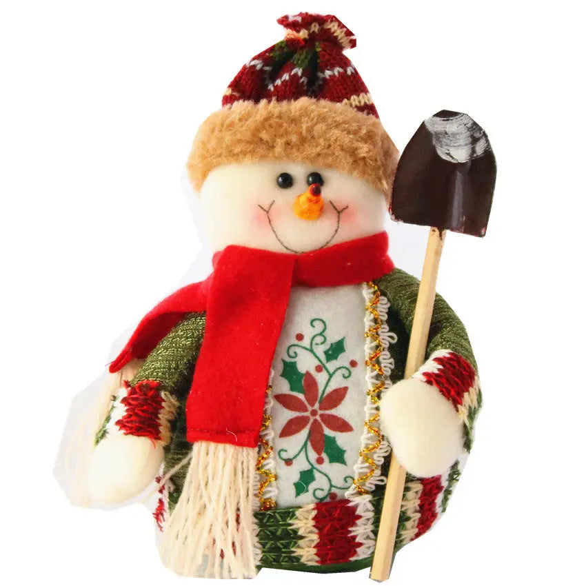 Christmas Snowman Plush Ornament – Flannel Holiday Decoration | Cute Hanging Santa & Snowman Decor CJ
