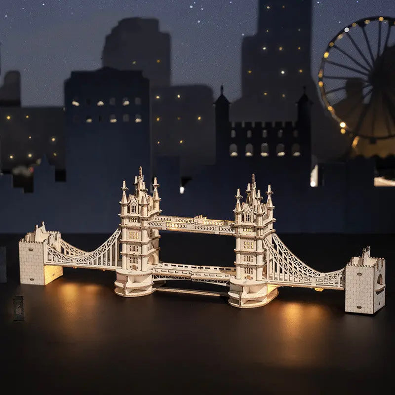 3D Wooden Puzzle Model – Big Ben & Tower Bridge Brain Game Gift for Kids & Adults CJ