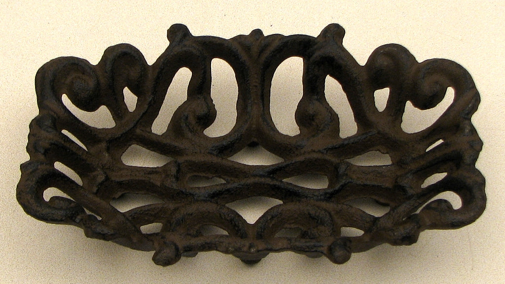 Set of 2 Vintage Cast Iron Soap Dishes – Rustic Victorian Bathroom Decor | Free Shipping