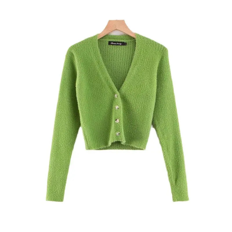 Women’s V-Neck Cardigan Sweater – Long Sleeve Lightweight Knit | Casual Office Button-Up Top EPR