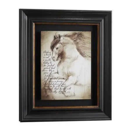Big Sky Carvers Grand Passion Horse Wall Art – Framed Canvas with Inspirational Quote | Rustic Home Décor IWGAC