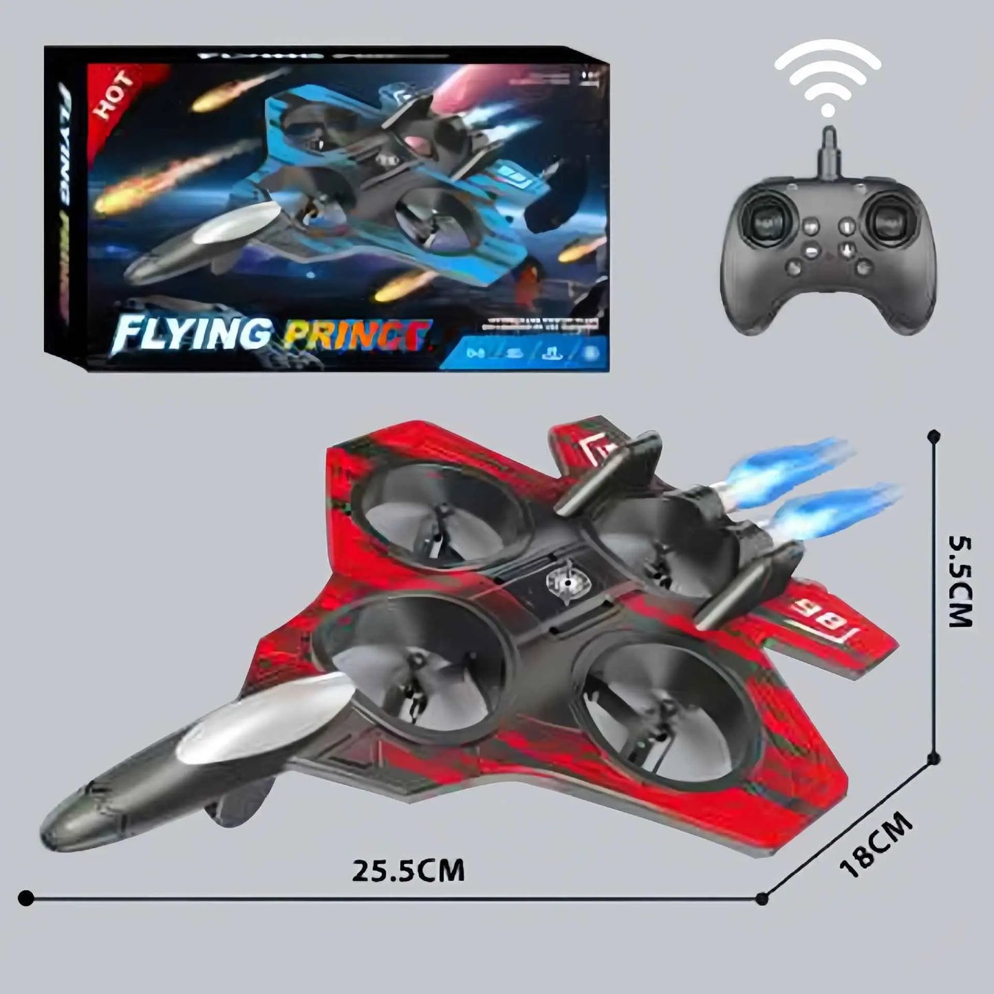 Remote Control Foam Aircraft Lightweight RC Plane with LED Lights (4-Channel)
