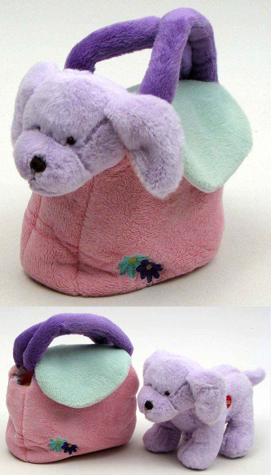 Love To Go Puppy Plush Purse – Kids Fleece Bag with Removable Stuffed Animal