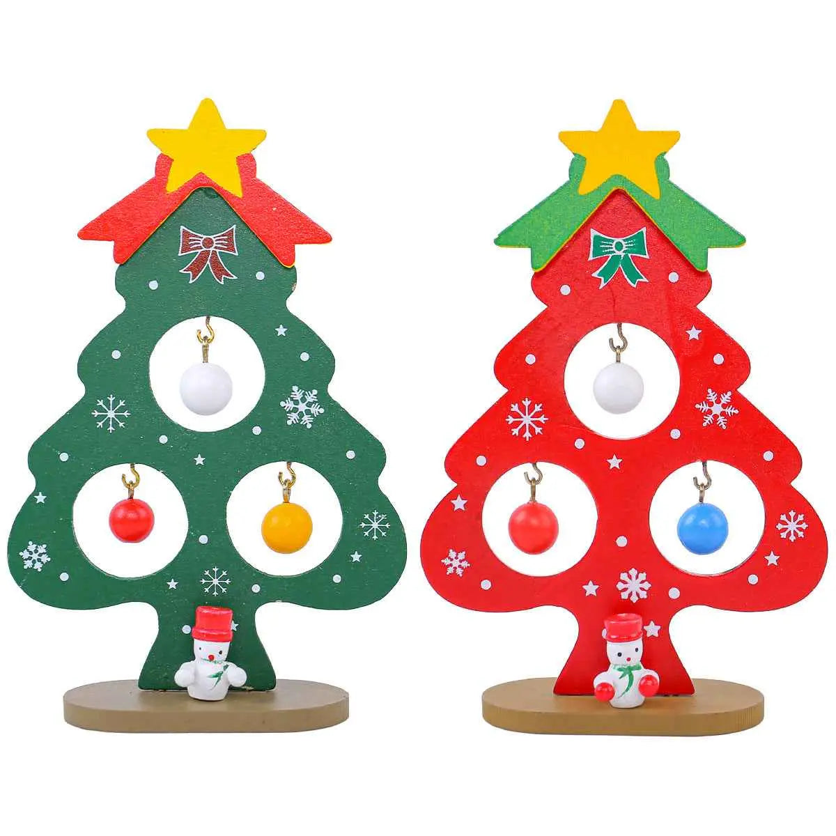 Wooden Christmas Tree Ornament for Children DIY Intelligence Toys
