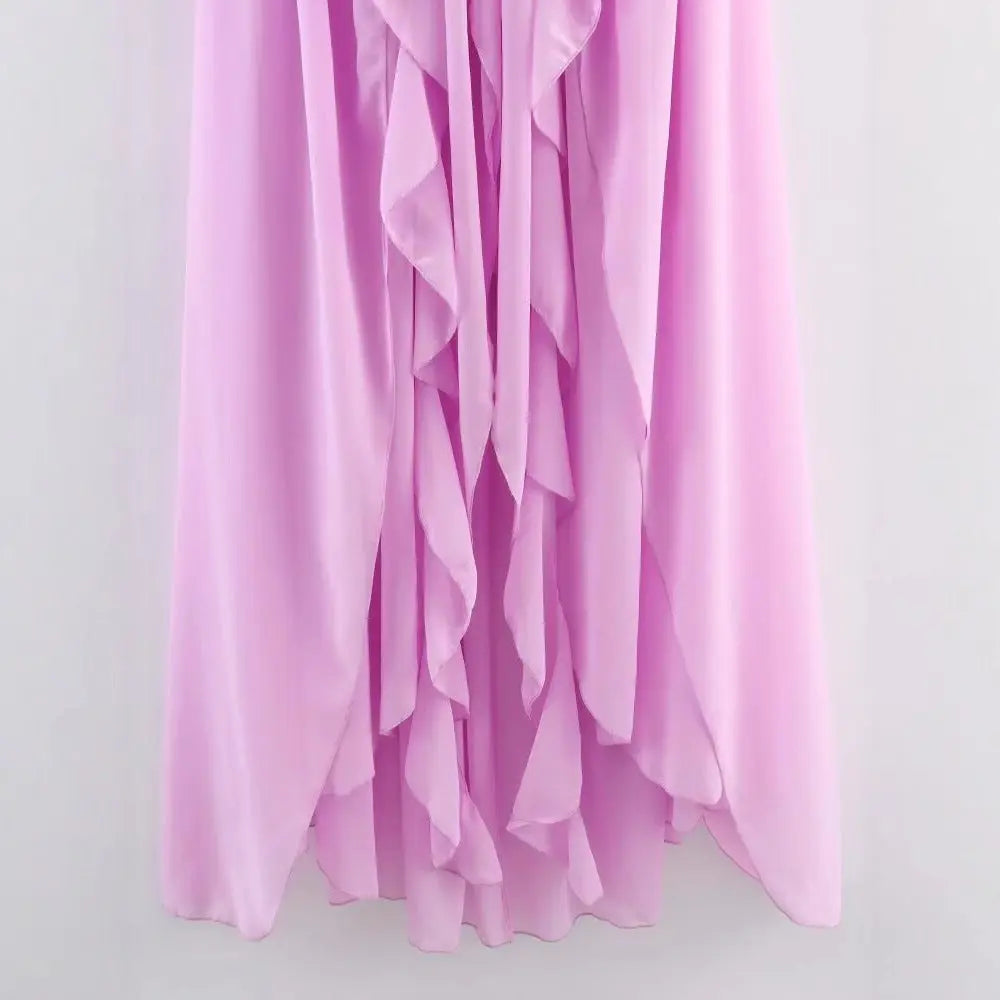 Women’s Halter Neck Maxi Dress – Sleeveless Pencil Bodycon Long Dress EPR