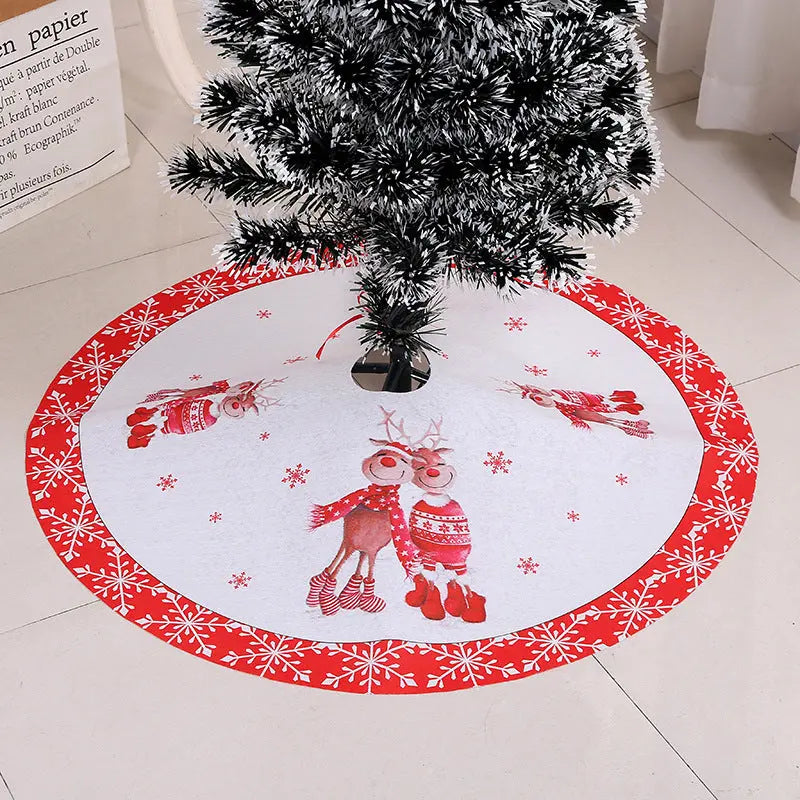 Christmas Tree Skirt – Plush Holiday Tree Decoration Mat | Soft Flannel Base Cover (60–100cm) CJ