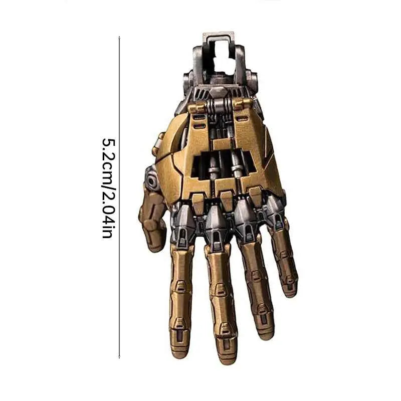 Mechanical Bionic Hand Necklace – Movable Robot Hand Pendant Collectible Gift for Men