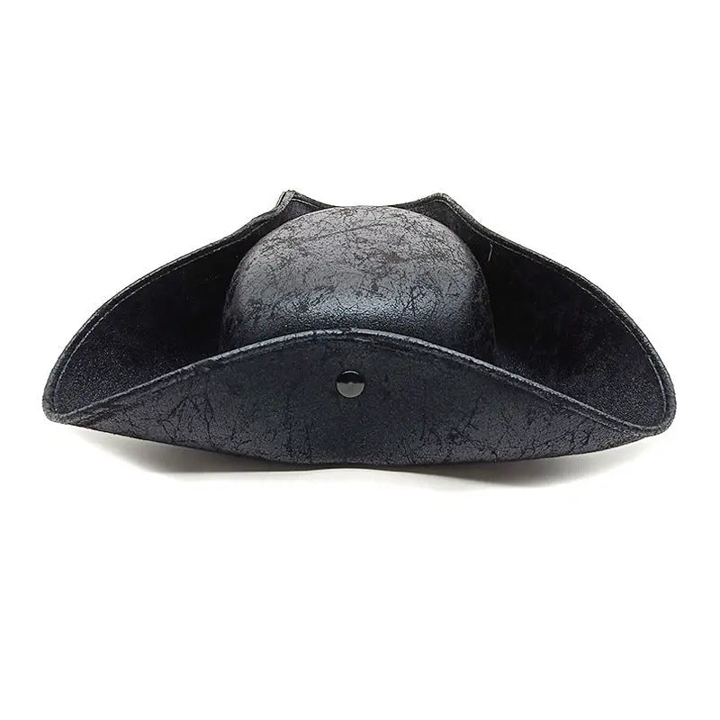 PU Leather Jazz Hat Wide Brim Fedora Style Hat for Men & Women TED