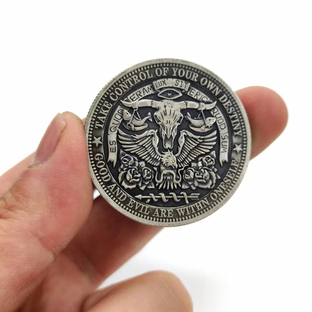 Morgan Silver Dollar Eagle Coin – Zodiac Collectible with Display Box CJ
