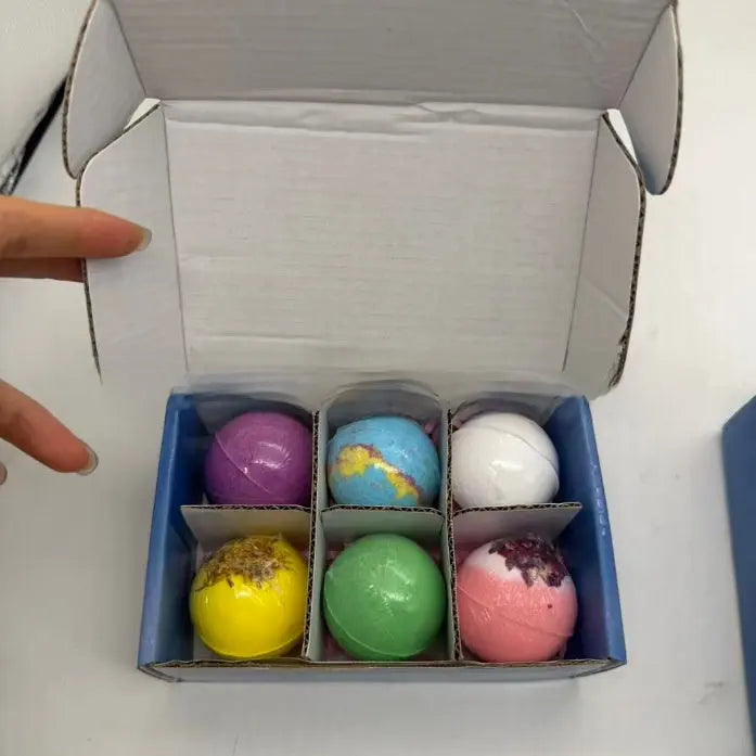 Floral Bath Bomb Gift Set Natural Sea Salt Fizzing Bath Balls | Colorful Spa Gift for Relaxation TED