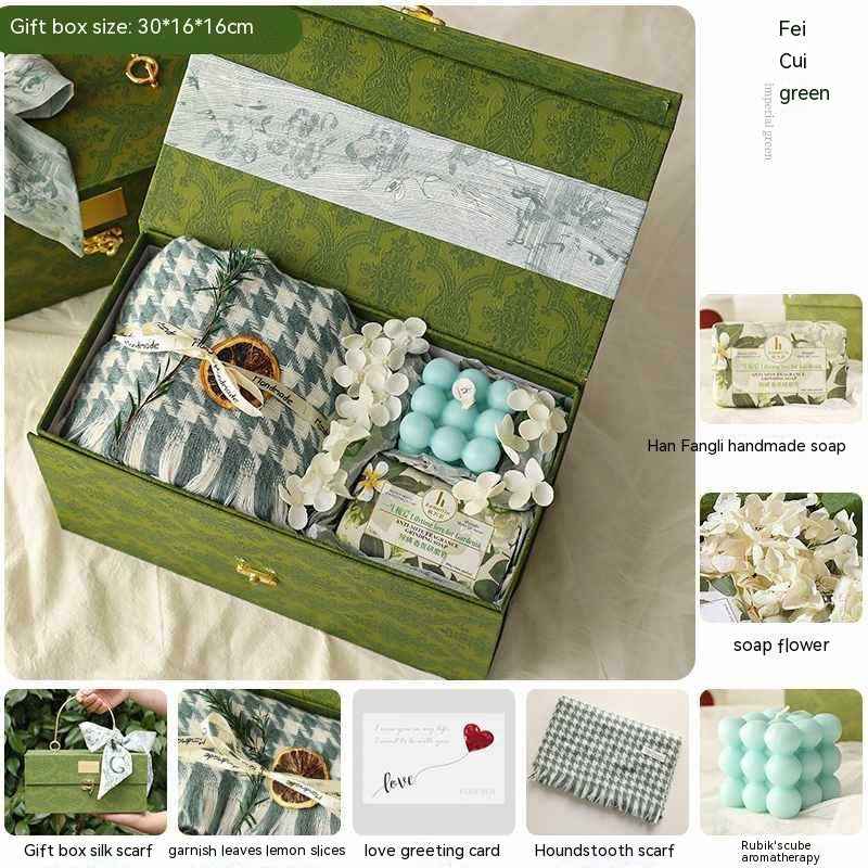 Luxury Matcha Gift Box Set with Scarf – Premium Women’s Gift Set