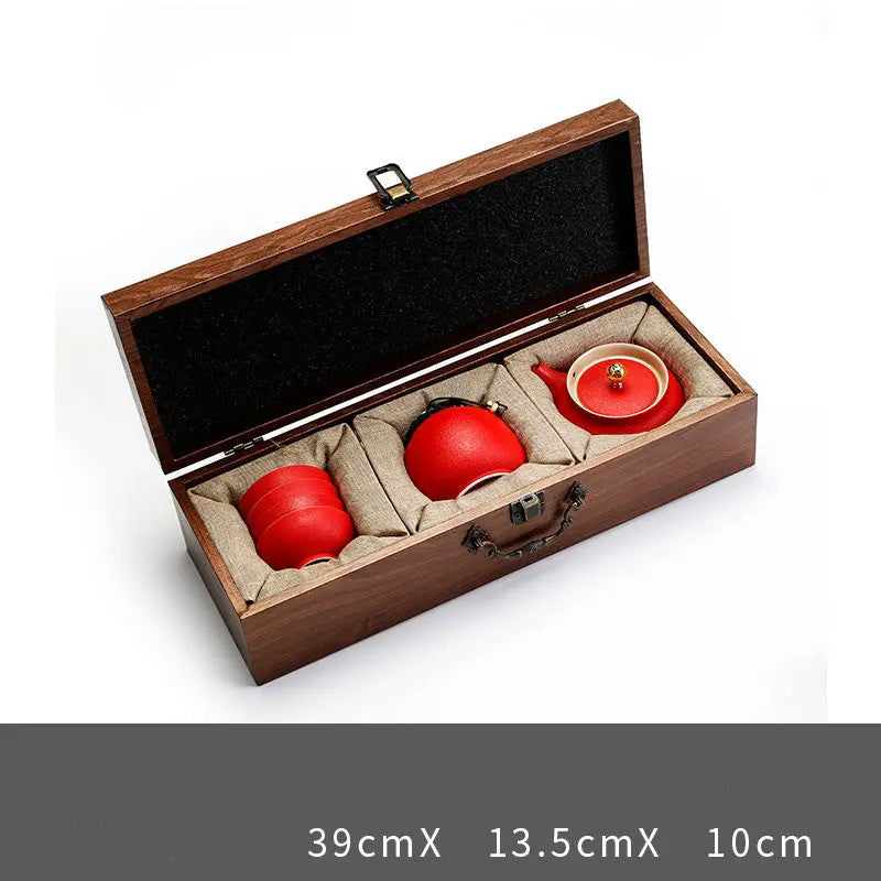 Ceramic Kung Fu Tea Set Gift Box – Chinese Tea Ceremony Set | Luxury Tea Gifts for Home, Office & Special Occasions CJ