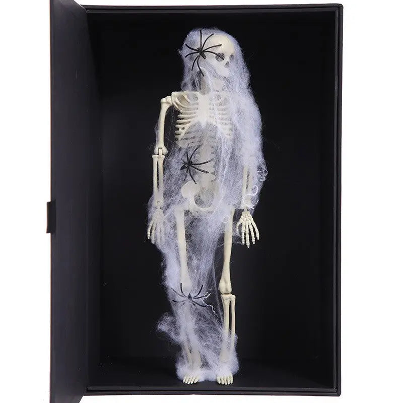 90cm Halloween Skeleton Decoration Poseable Full Body Plastic Skeleton Prop TED
