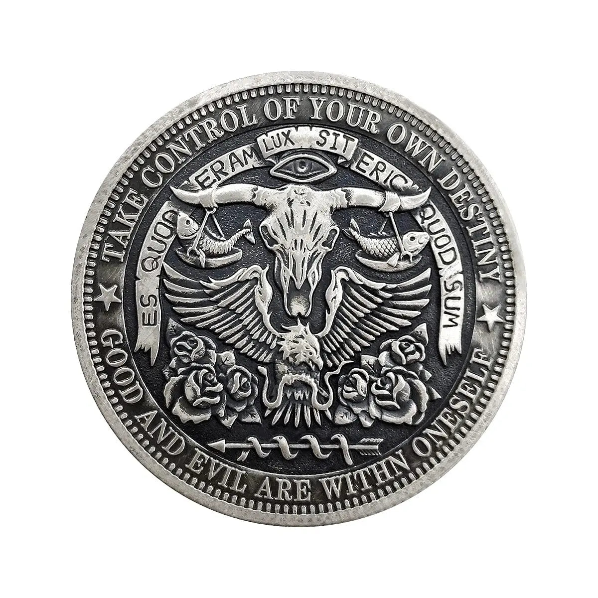 Morgan Silver Dollar Eagle Coin – Zodiac Collectible with Display Box CJ