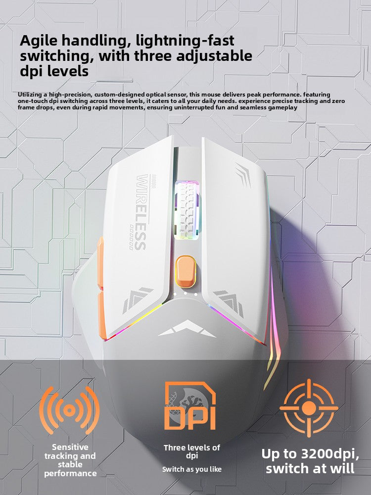 Dual Mode Wireless Gaming Mouse | Bluetooth & 2.4GHz Rechargeable Bluetooth Mouse - EverCharm Gifts