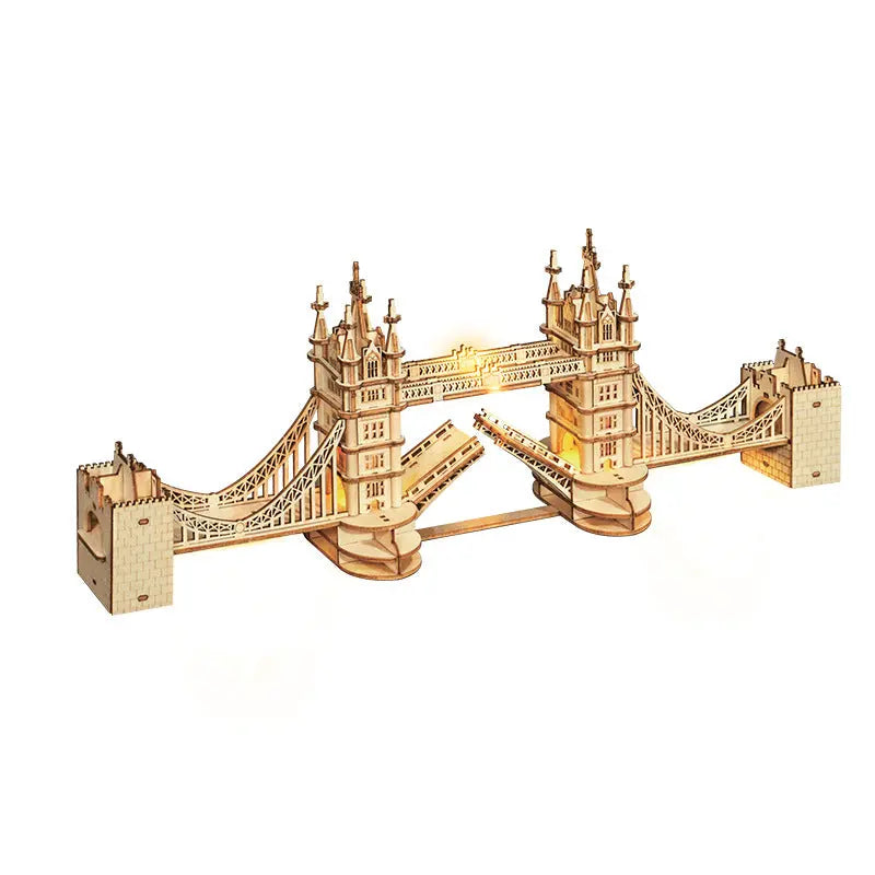 3D Wooden Puzzle Model – Big Ben & Tower Bridge Brain Game Gift for Kids & Adults CJ