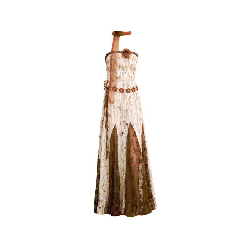 Bohemian Maxi Dress - Sleeveless Pleated A-Line Summer Dress | Free Shipping
