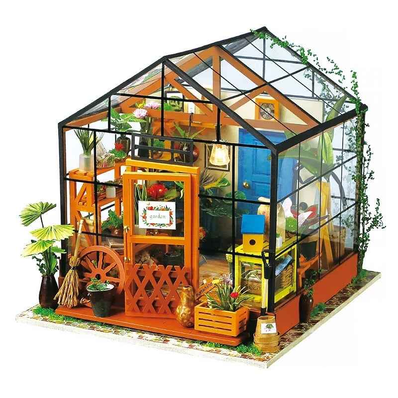 Robotime DIY Doll House With Furniture Wooden Kits Assemble Toy