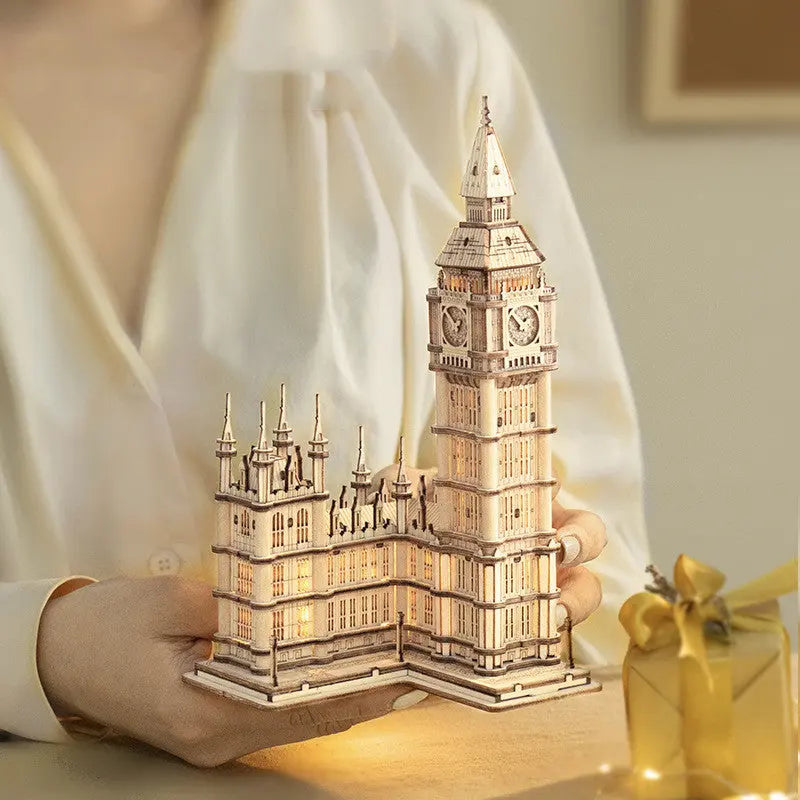 3D Wooden Puzzle Model – Big Ben & Tower Bridge Brain Game Gift for Kids & Adults CJ
