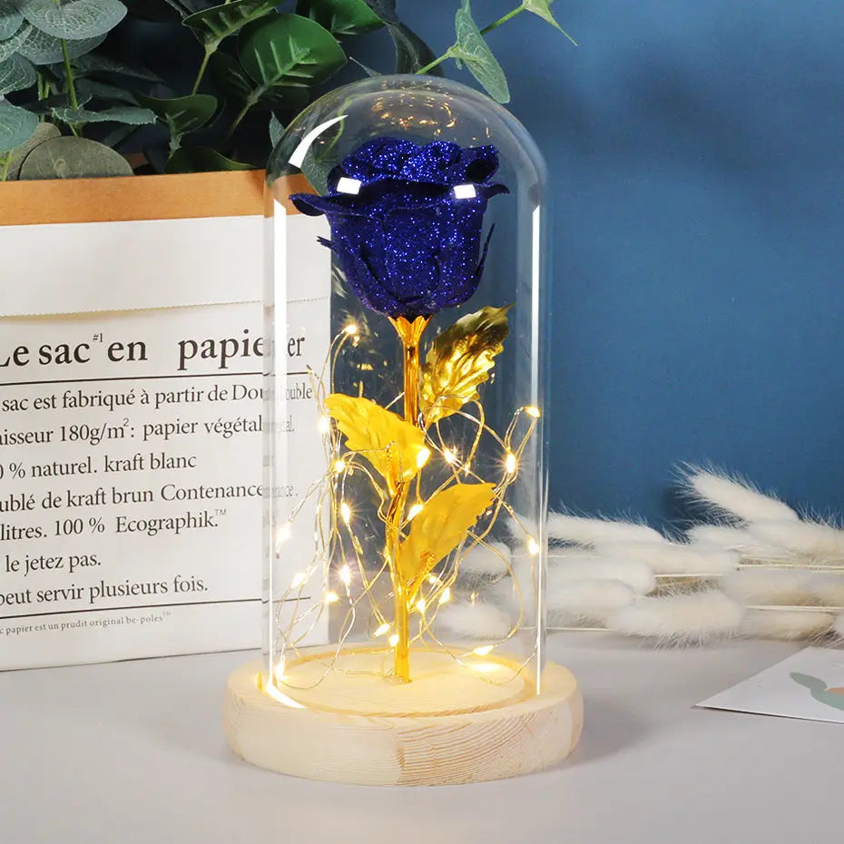 Eternal Rose LED Glass Dome – Romantic Forever Flower Gift for Girlfriend, Wife & Mother’s Day CJ