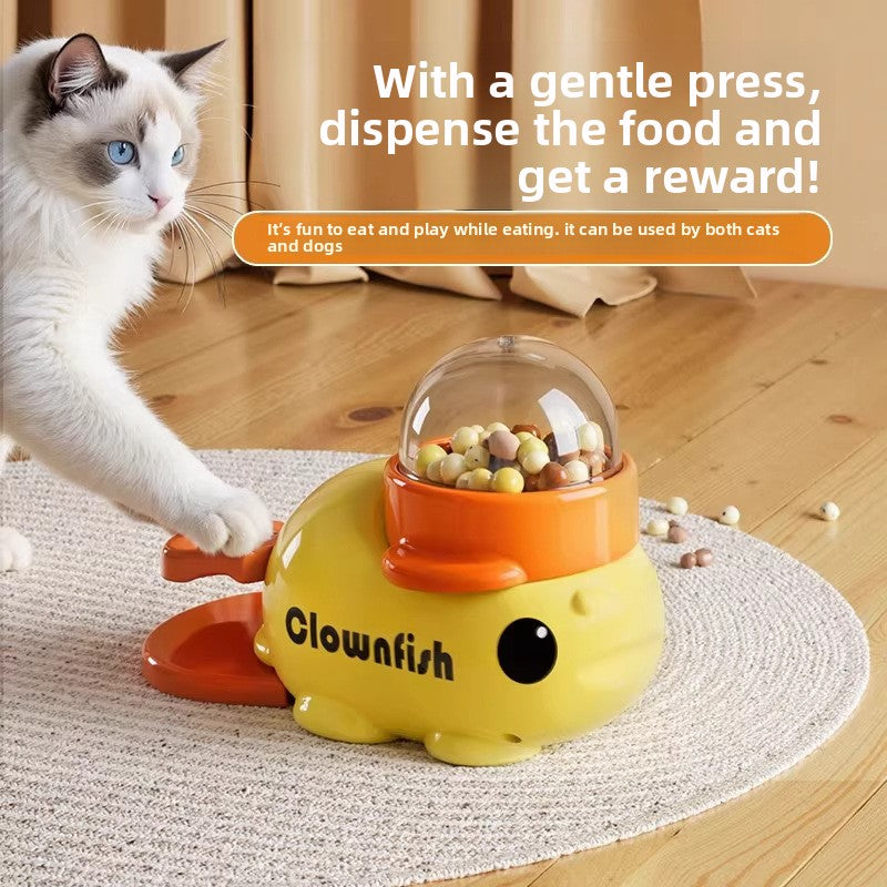 Interactive Duck Pet Feeder Toy - Rotating Treat Dispenser for Cats & Dogs | Puzzle Feeding Stress Relief Toy TED