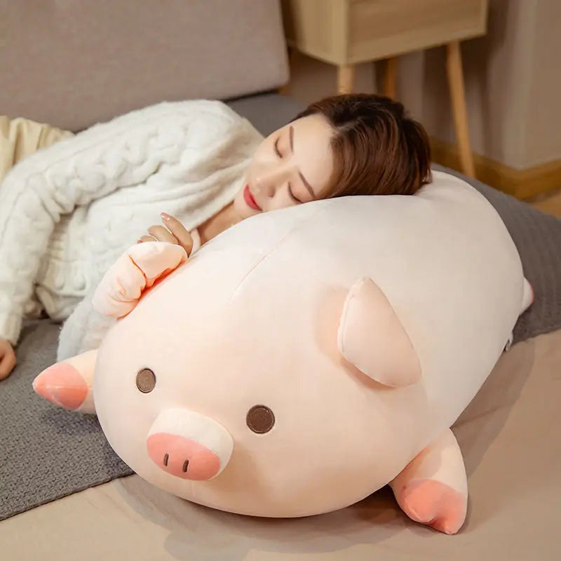 Cute Plush Pig Pillow Toy Soft Cuddly Pig Doll TED