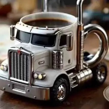 Handmade Resin Big Truck Cup Holder - Creative Multi-Color Drink Holder | Decorative Car & Desk Accessory