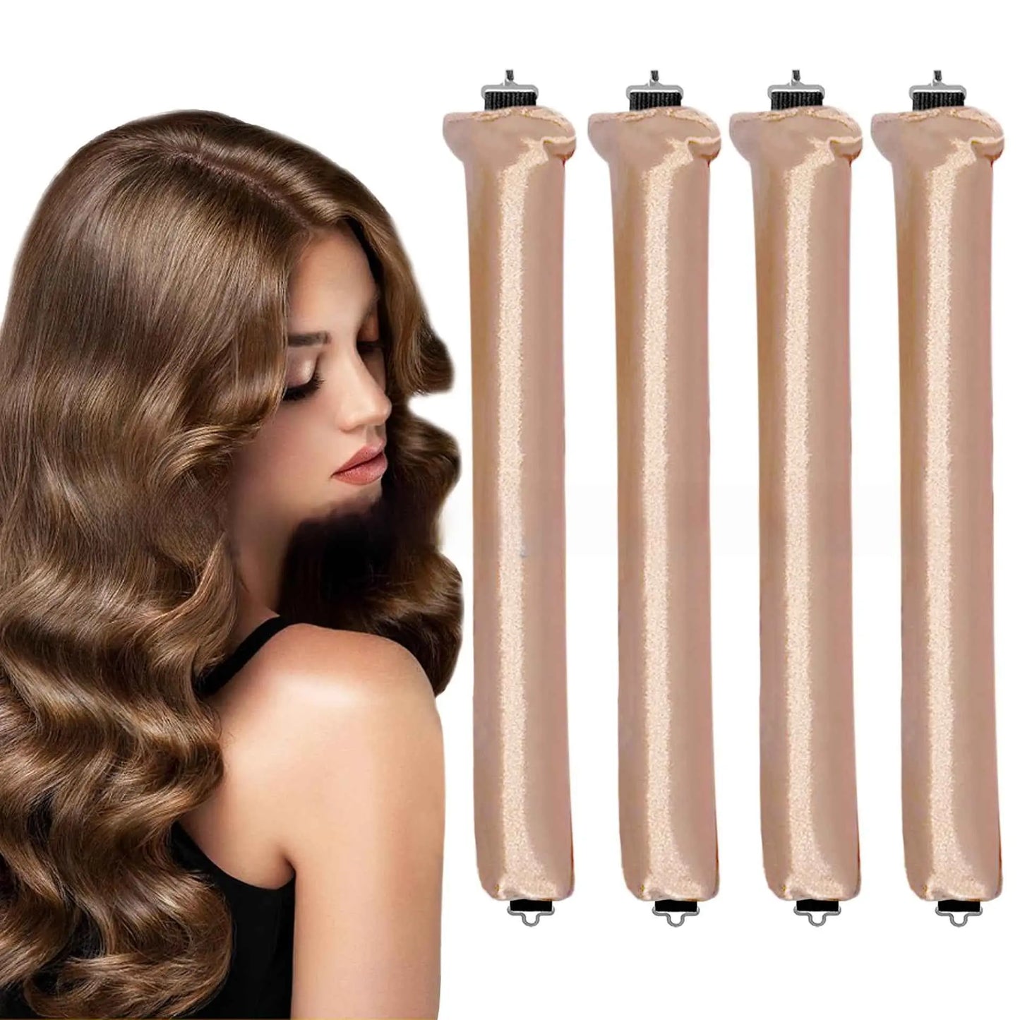 Heatless Hair Curling Set - Overnight Soft Curling Rods for Natural Waves