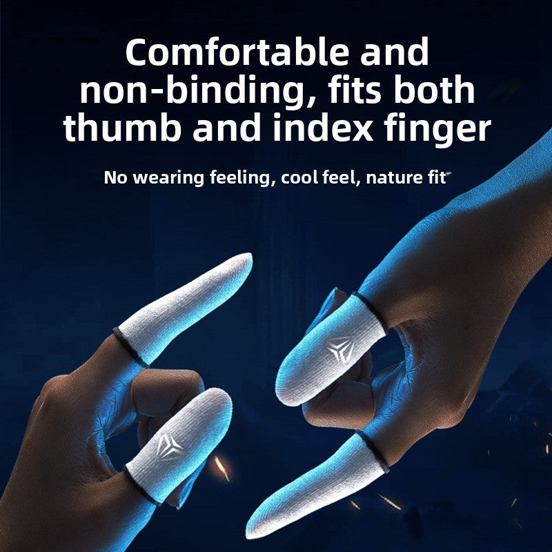 Premium Gaming Finger Sleeves | Silver Fiber Mobile Gaming Finger Sleeves - EverCharm Gifts