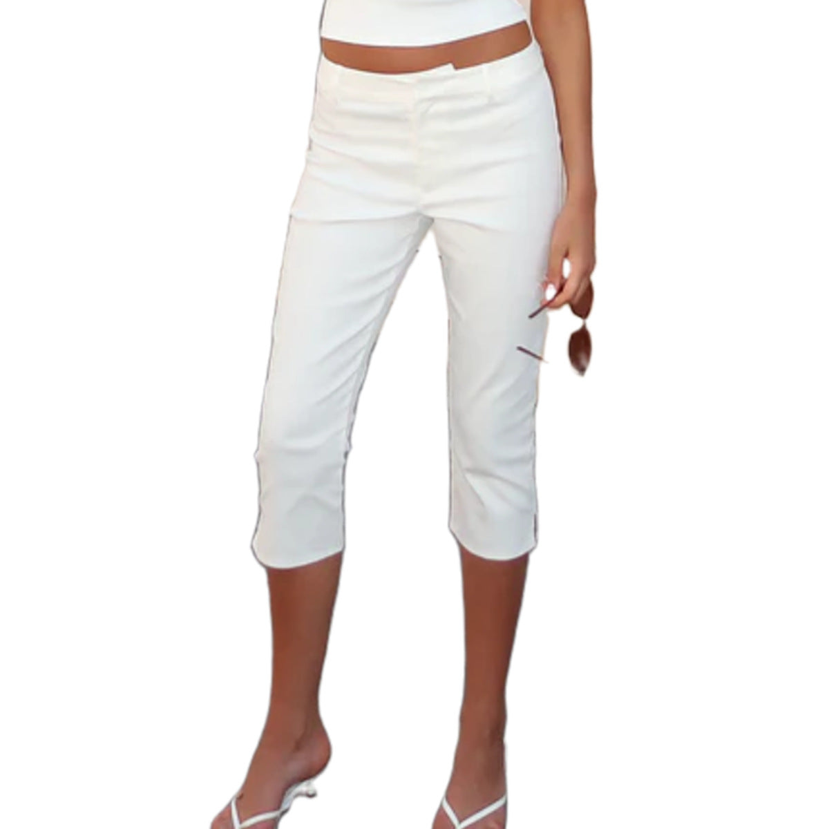 Women's Polka Dot Pants | Stretch Pencil Capri Trousers - EverCharm Gifts