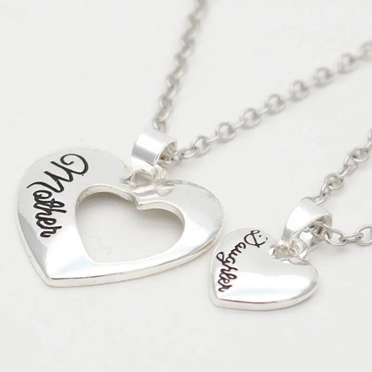 Mother Daughter Heart Necklace Set – Matching Mom & Child Jewelry | Mother’s Day Gift for Mom & Daughter CJ