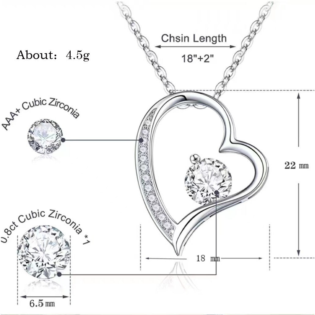 Heart Pendant Necklace Women- Titanium Steel Love Necklace for Women | Free Shipping