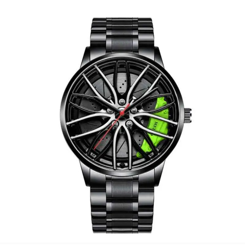 Mens Quartz Watch Slim Analog Wristwatch with Leather or Stainless Steel Strap
