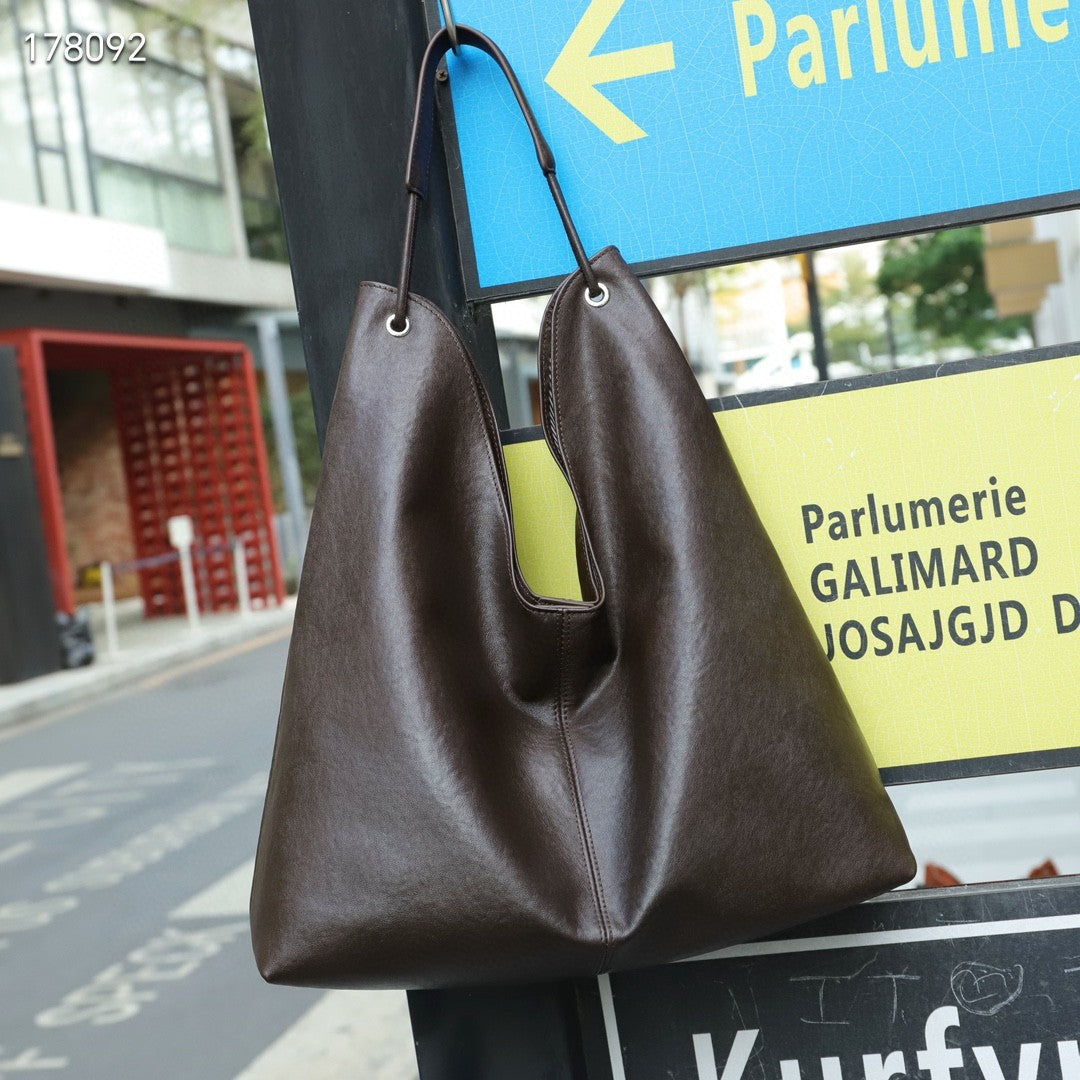 Genuine Leather Shoulder Bag - Large Capacity Shoulder Handbag