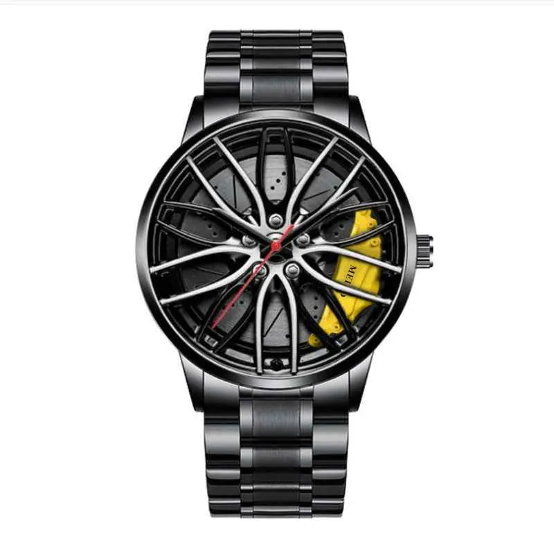 Mens Quartz Watch Slim Analog Wristwatch with Leather or Stainless Steel Strap
