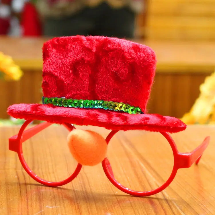 Christmas Party Glasses Frames – Santa, Snowman & Reindeer Novelty Eyewear | Funny Holiday Costume Accessories CJ