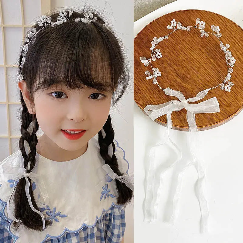 Girls Camellia Flower Headband – Handmade Sweet Floral Hair Accessory EPR