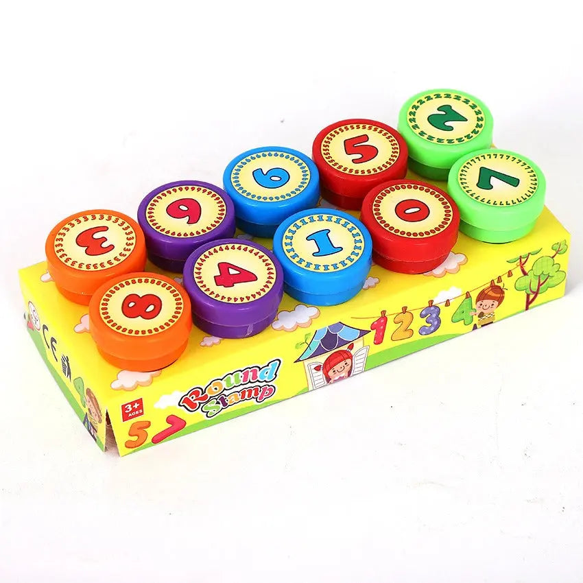 Kids Puzzle Stamp Set – Quick Drying Round Toy Seals for Creative Play EPR
