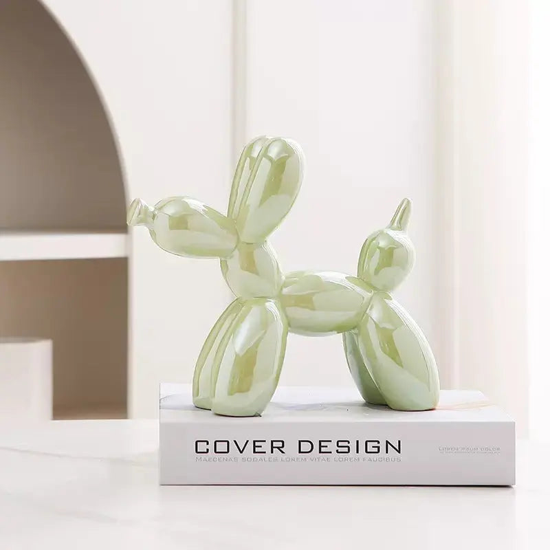 Balloon Dog Ceramic Decor – Modern Minimalist Jewelry Tray & Home Accent EPR