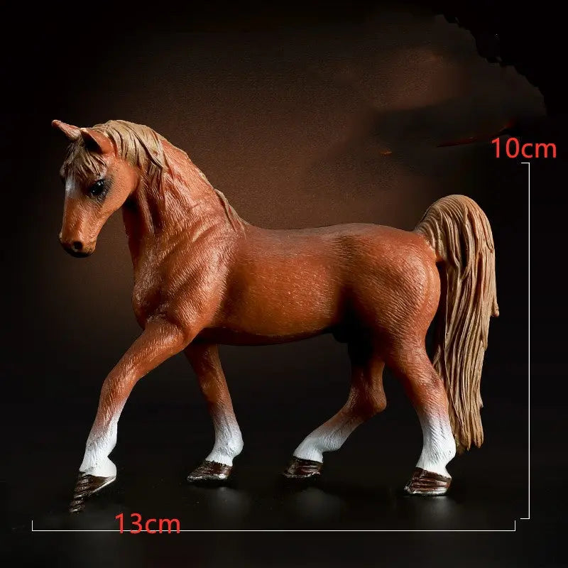 Horse Figurine Toy – Hand Painted Animal Collectible ABS Model CJ