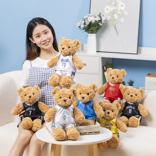 Sports Fan Teddy Bear Plush Soft Athlete-Themed Collectible Stuffed Toy TED