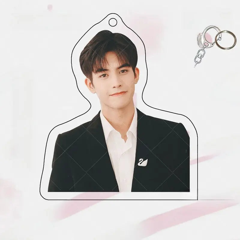 Song Weilong Acrylic Keychain Double-Sided Celebrity Charm | Fan Merch Bag Pendant with Gift Box TED