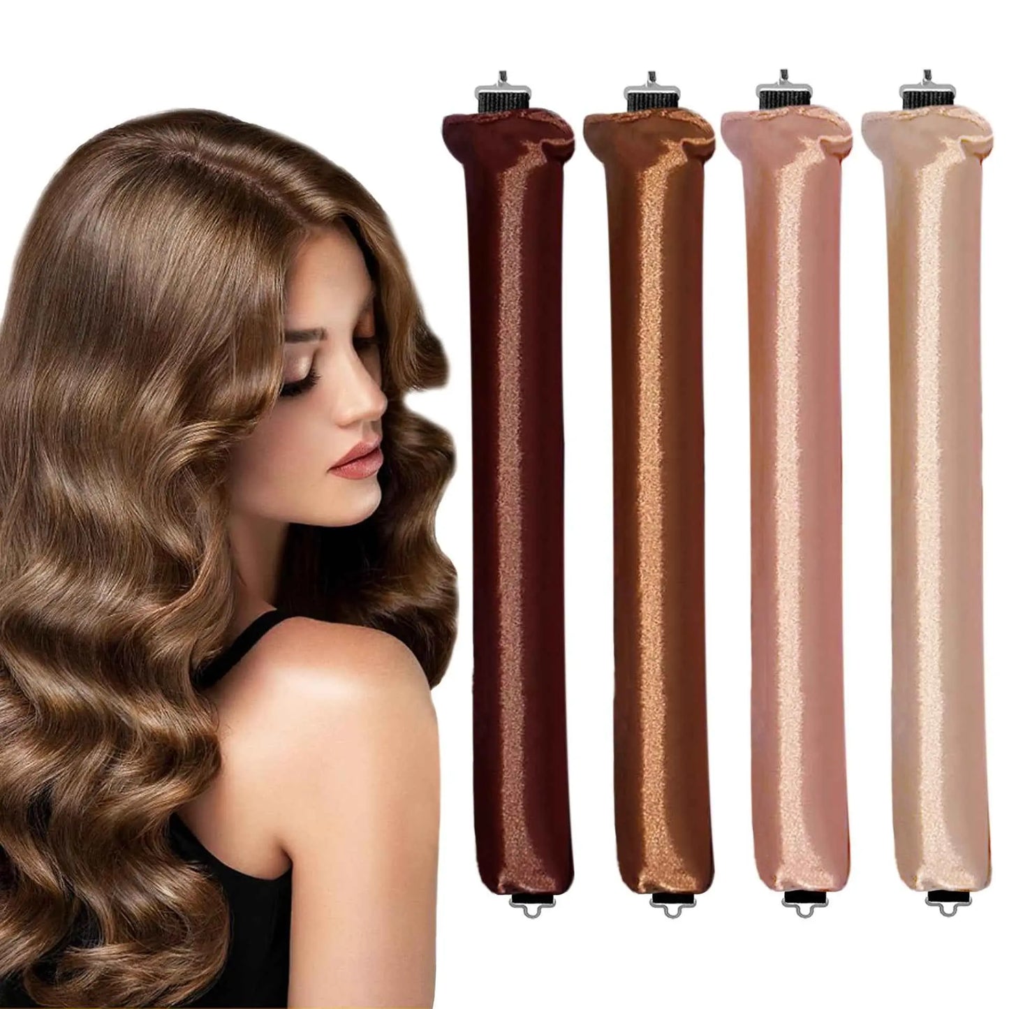 Heatless Hair Curling Set - Overnight Soft Curling Rods for Natural Waves