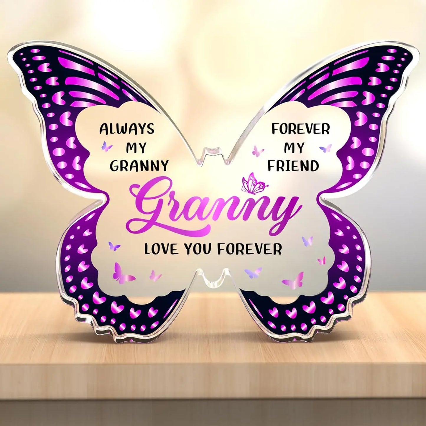 Butterfly Gift for Mom – Inspirational Acrylic Decor Mother’s Day Keepsake CJ