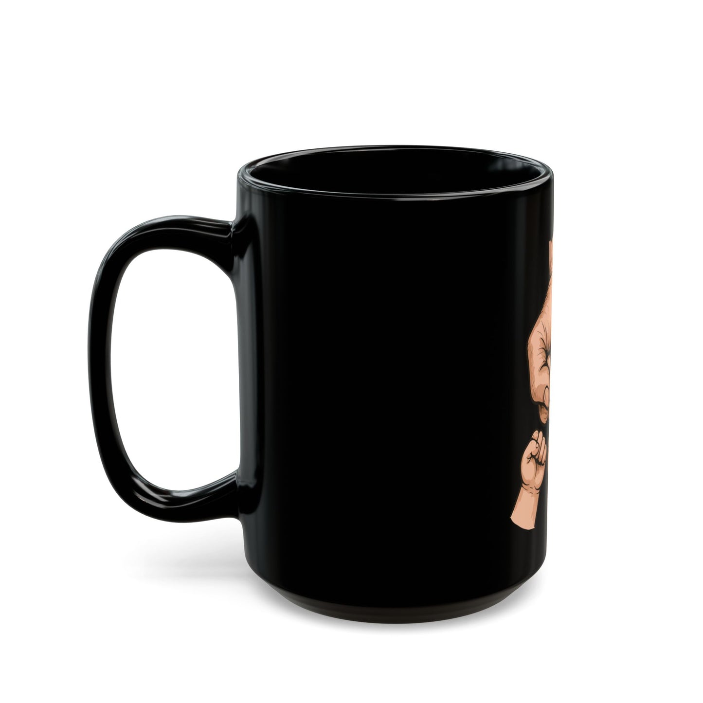 Black Mug — Dad and Kids Fist Bump Fatherhood Coffee Mug (11oz/15oz) - EverCharm Gifts