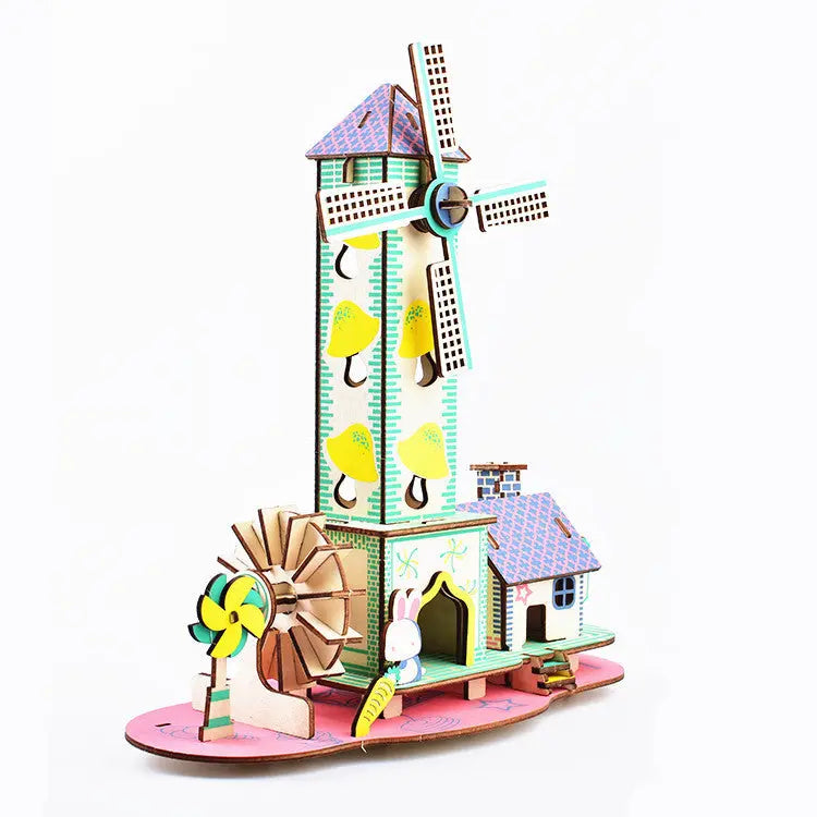 3D Wooden Cottage Puzzle – 83PCS DIY Jigsaw Model Toy for Kids & Adults CJ