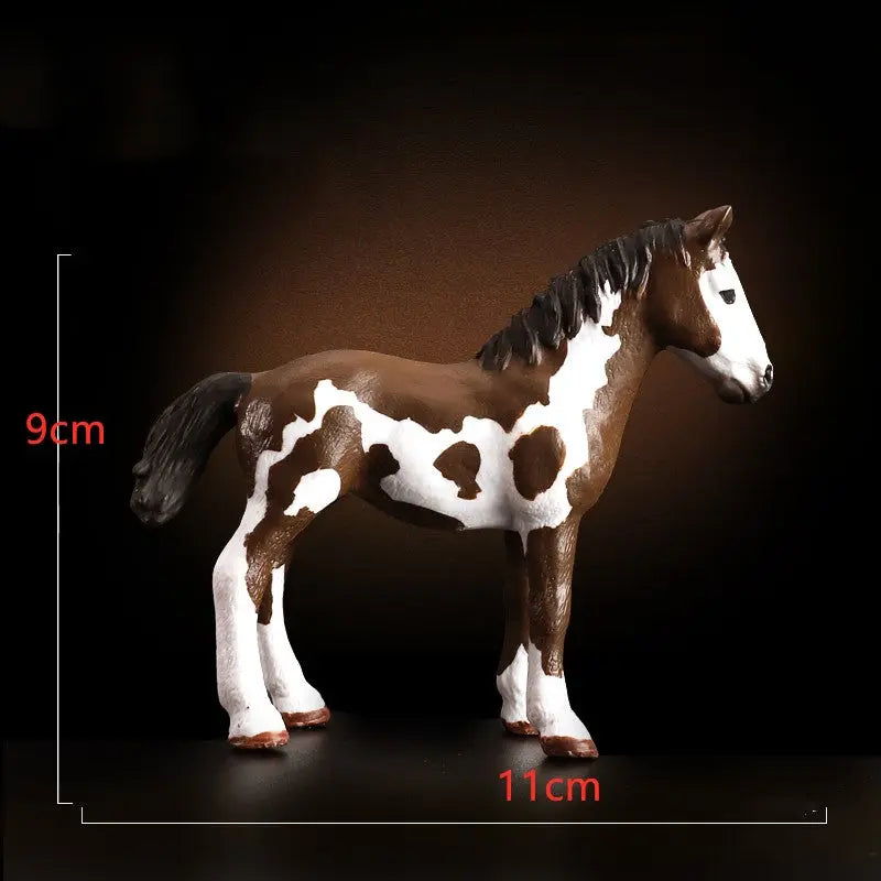Horse Figurine Toy – Hand Painted Animal Collectible ABS Model CJ